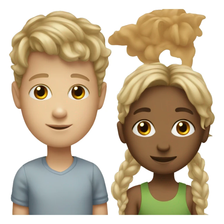 3 Young white kids  sticker