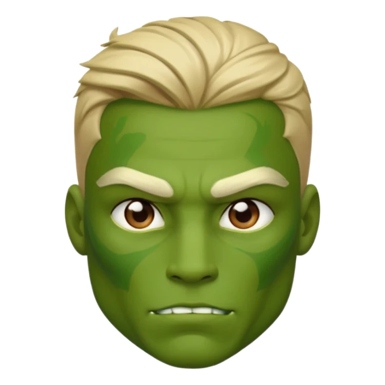 Strong Hulk emoji style sigma boy sticker