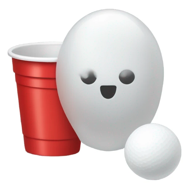 Ping pong ball red solo cup sticker