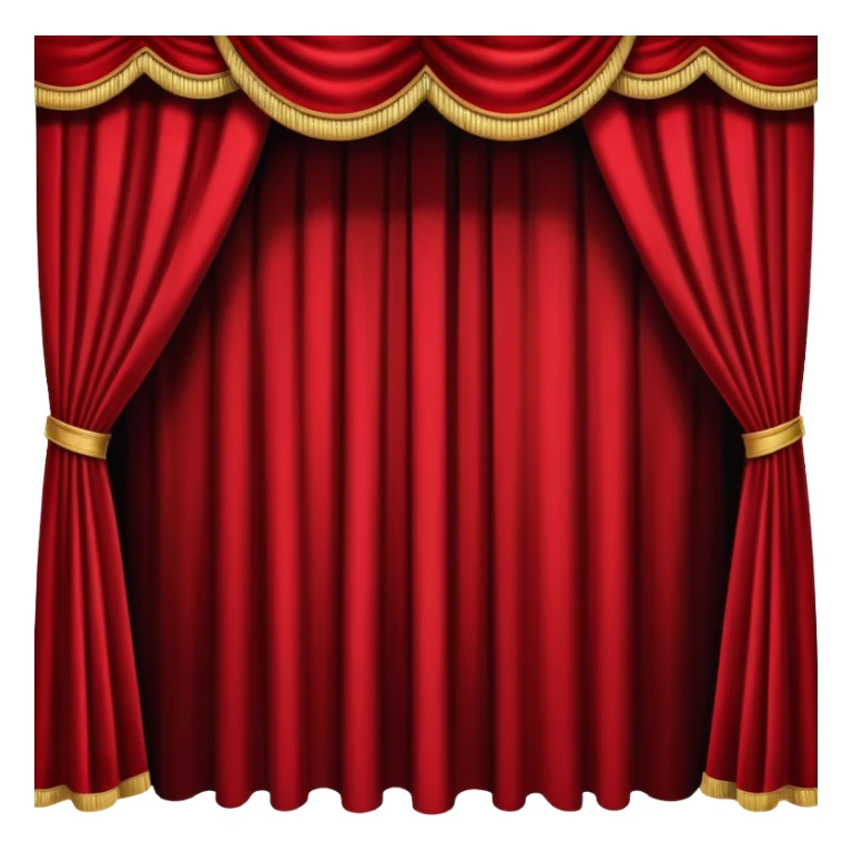 Theater curtains opening with spotlight sticker