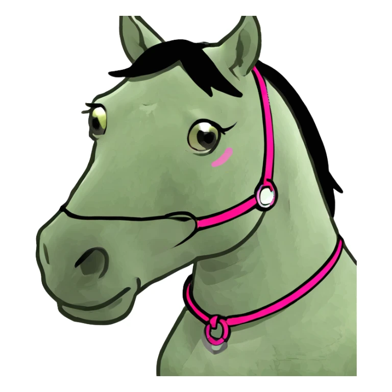 Horse with pink halter  sticker