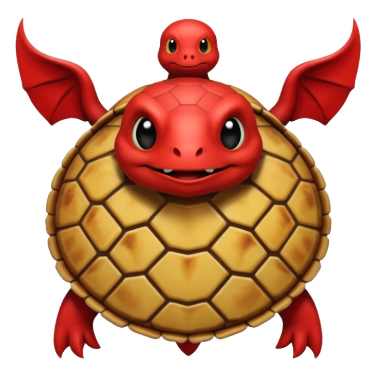 A devil in a turtle carapace sticker
