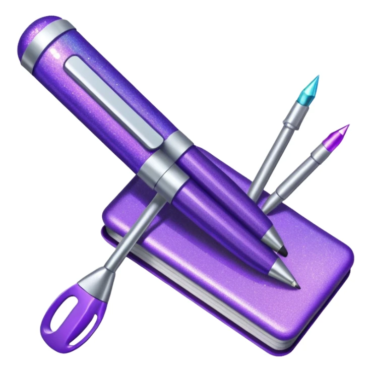 Purple Glitter administrator tools sticker