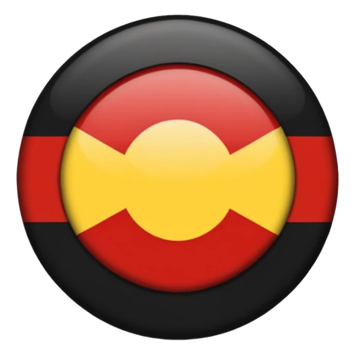 Aboriginal Australians flag without the British symbols sticker