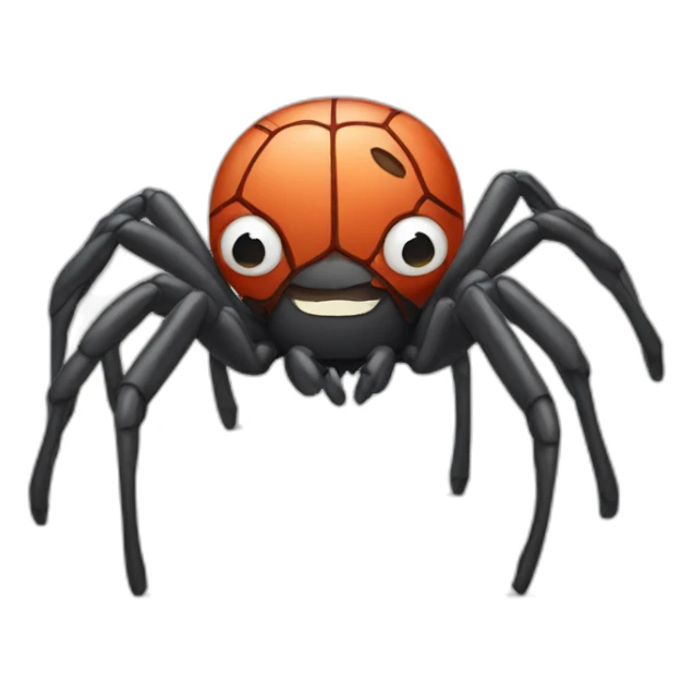 Spider wearing a backpack sticker
