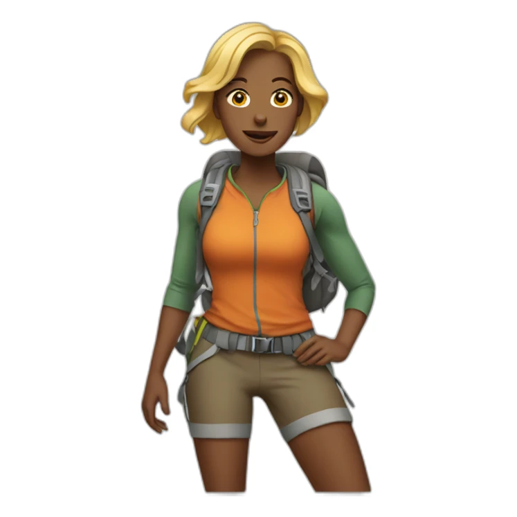 Strong hiking woman sticker