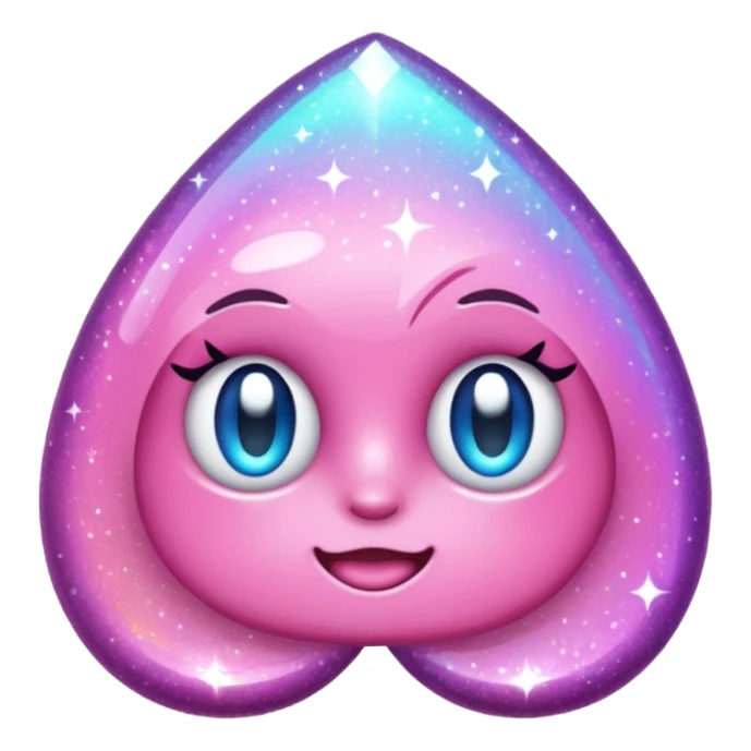 glitter pink game sticker