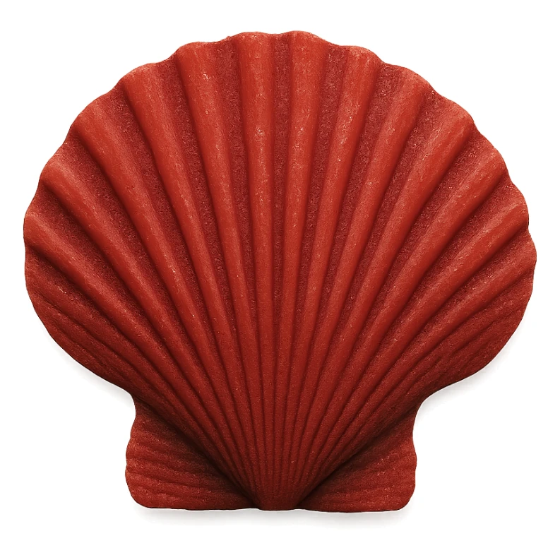 red seashell, remove background sticker