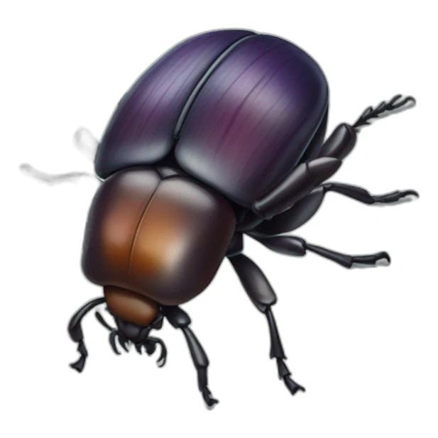 Beetle wearing toupee sticker
