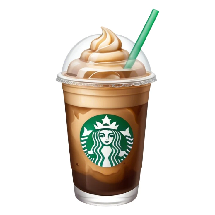 Starbuck ice coffee with ice cubes sticker