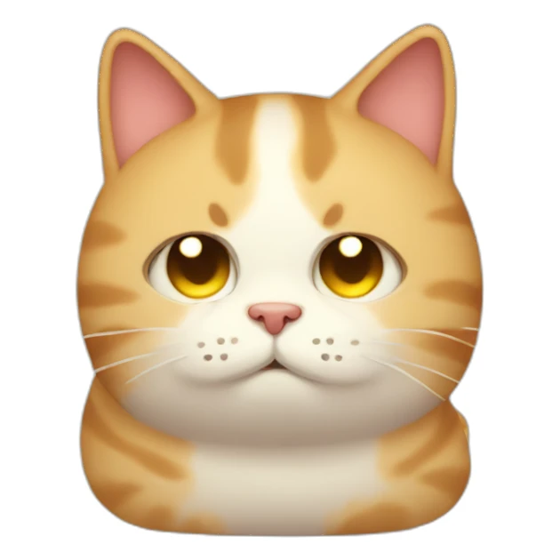 sad cat fat sticker