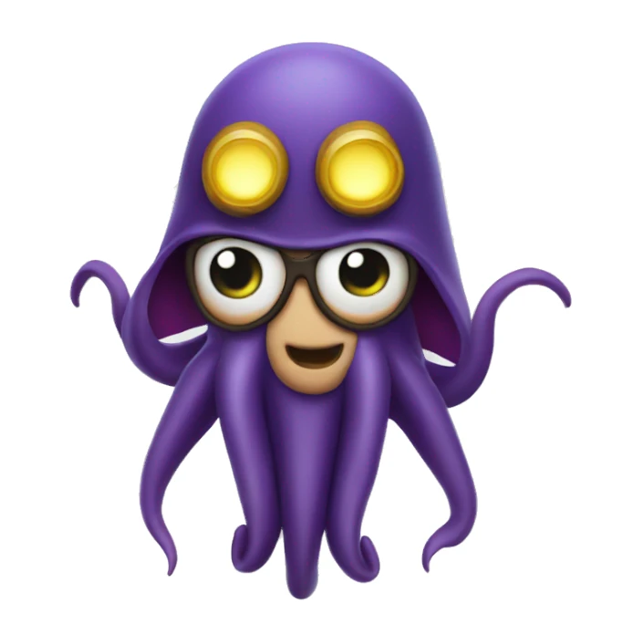 superhero squid  sticker