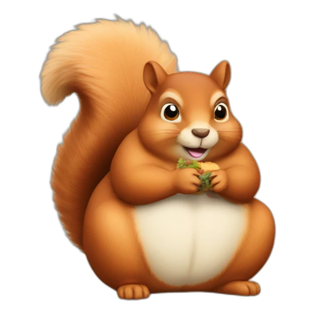 fat squirrel sticker