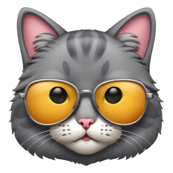 Cat wearing sunglasses sticker