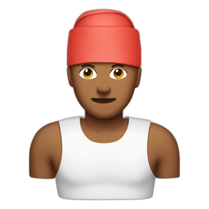 red bandage on his head sticker