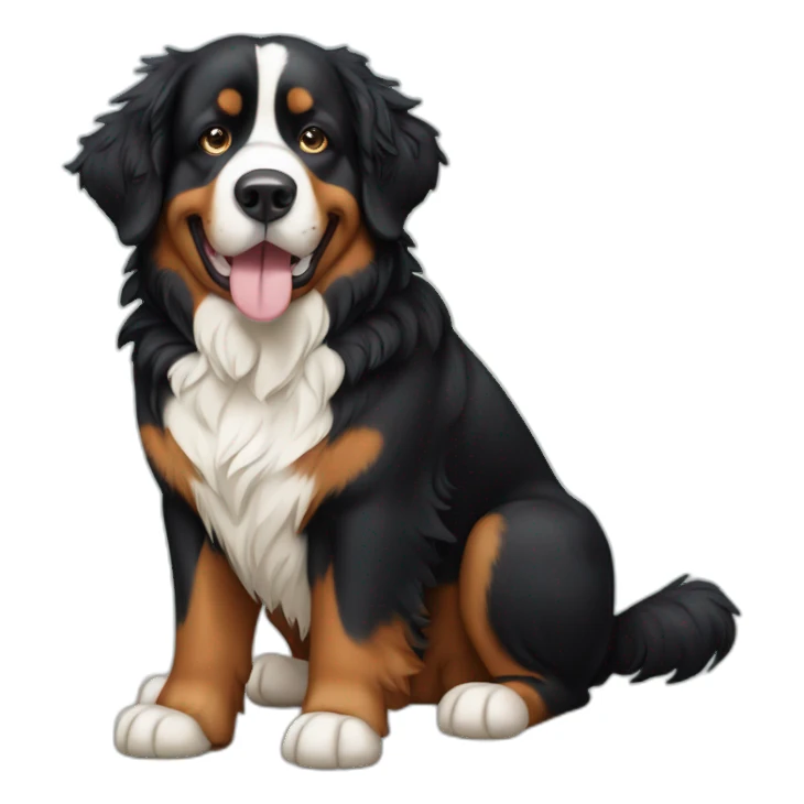 Bernese mountain dog fondue cheese sticker