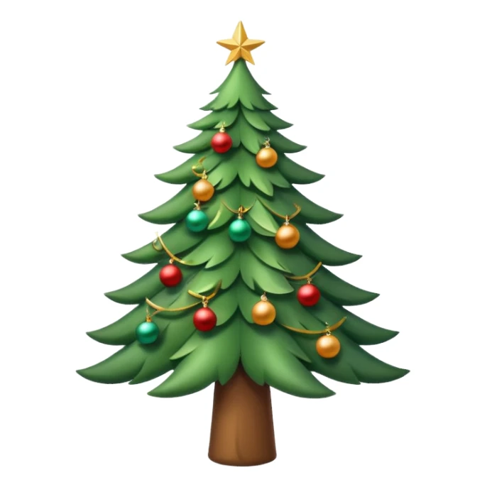tall christmas tree with soft leaves sticker