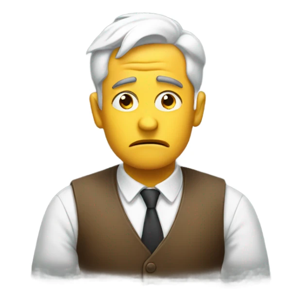 Emoji thinking hard sticker