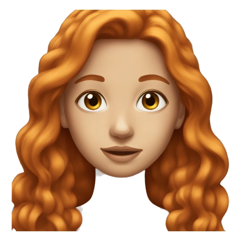 Beautiful girl with long ginger hair  sticker