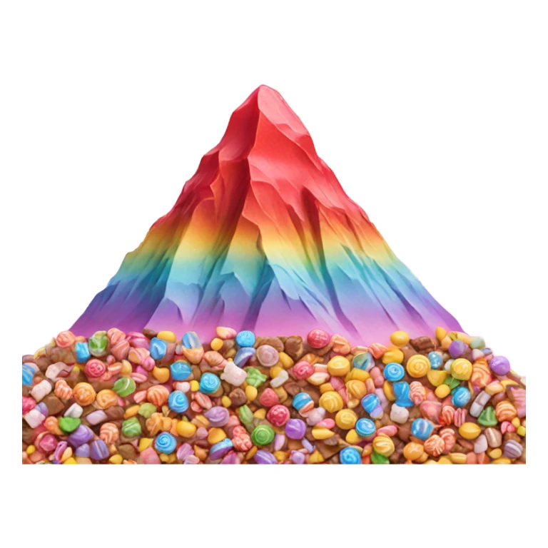 A mountain made out of candy sticker