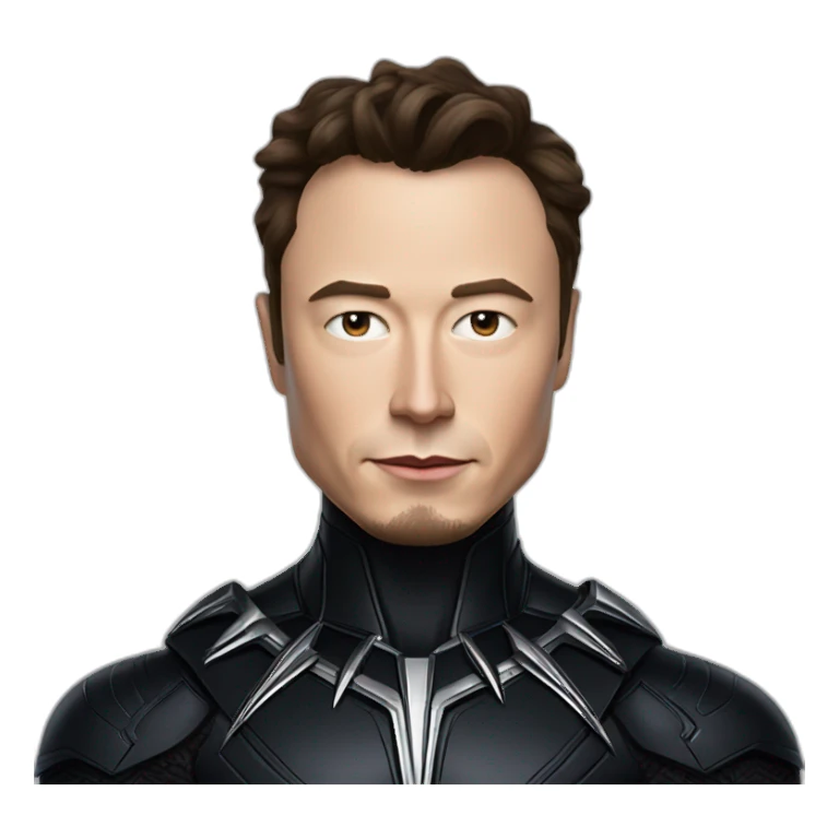 Elon musk as black Panther sticker