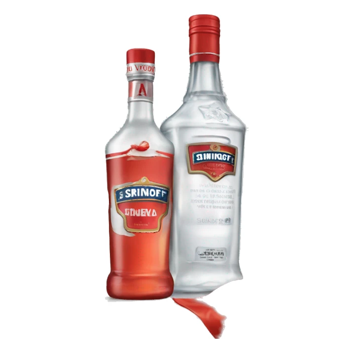 A vodka smirnoff bottle sticker