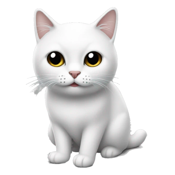 Chat sur un chat blanc noir sticker