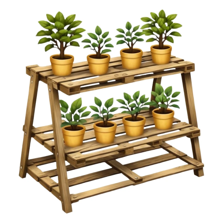 Plant racks made from old oak pallets  sticker