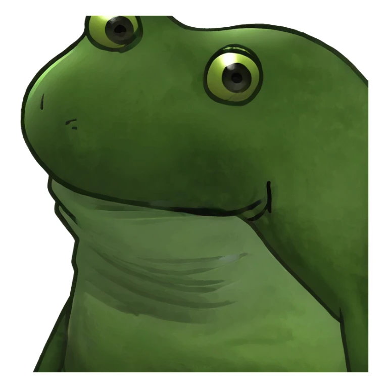 green bufo frog sitting on a lily pad sticker