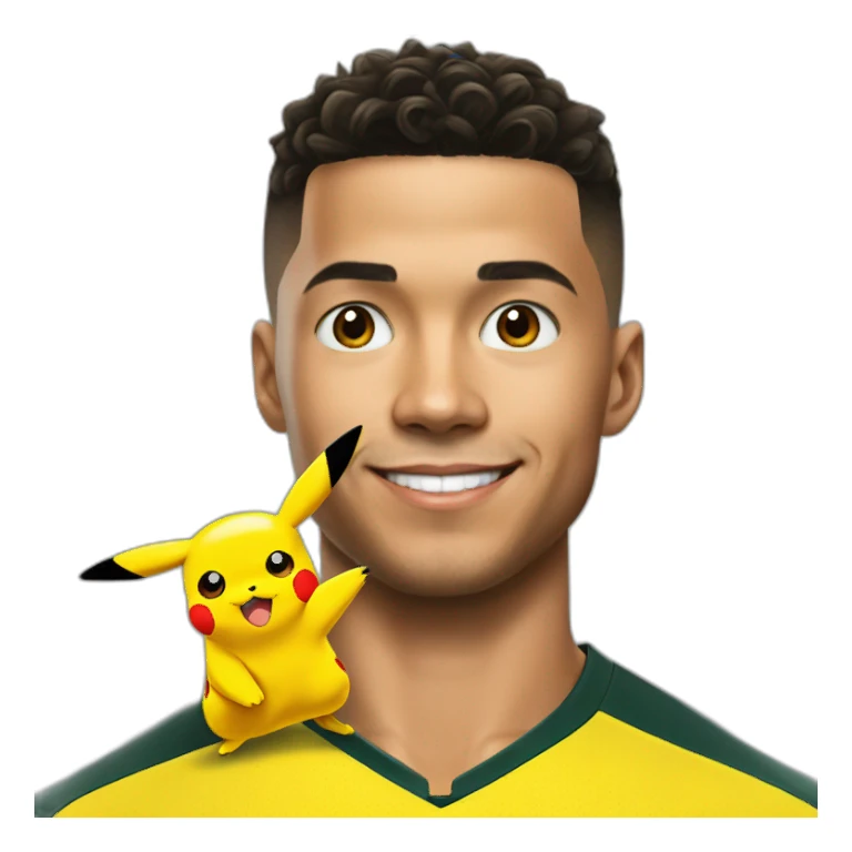 Pikachu sur Ronaldo sticker
