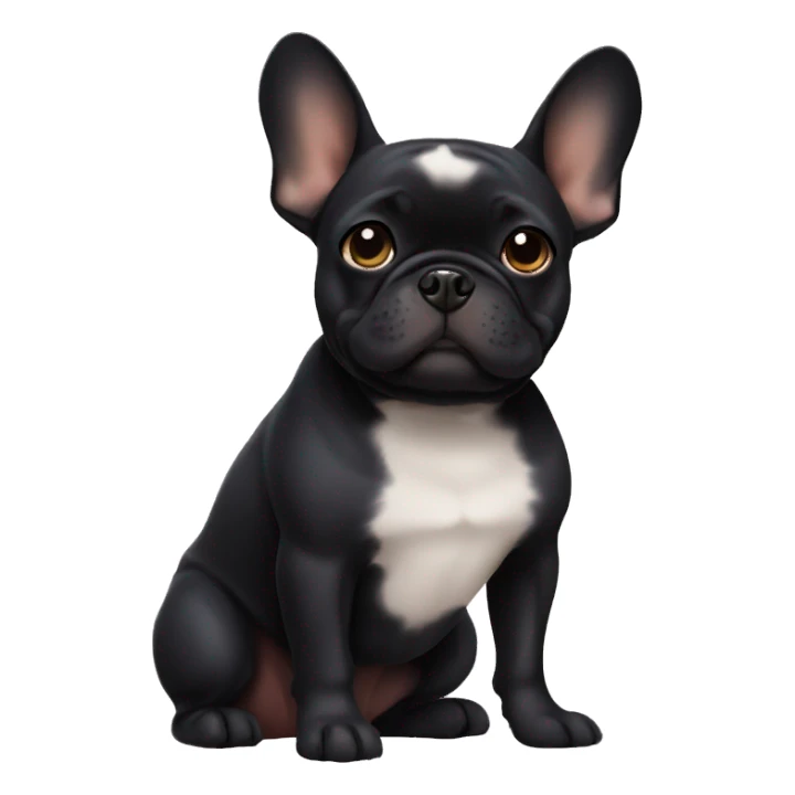 Cute black frenchie sticker