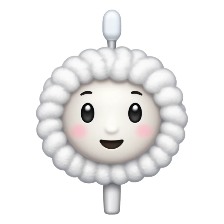 A q-tip with no face, just an object sticker