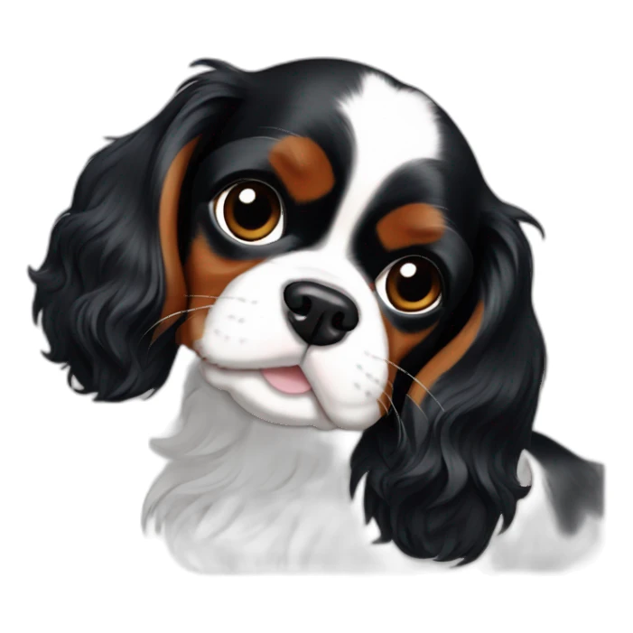 cavalier king charles black sticker