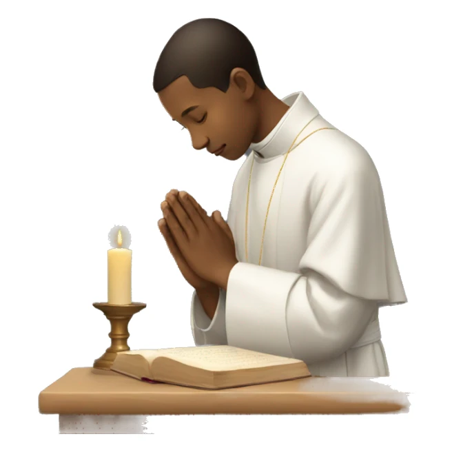 The Young Priest in prayer sticker