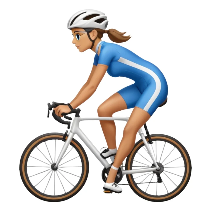 female  cycling sticker