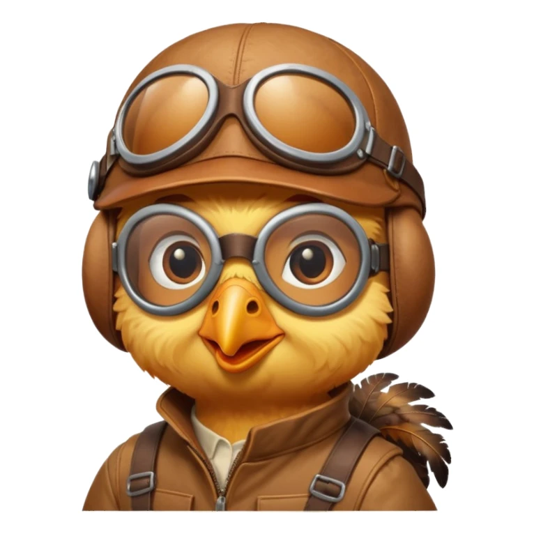 chick rooster pilot flying glider sticker