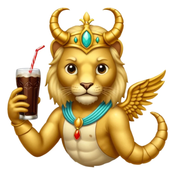 leon con alas y cola de escorpion sticker