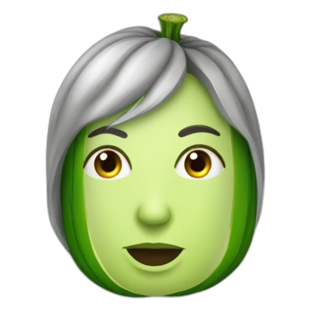 Frau mit Zucchini intensiv  sticker