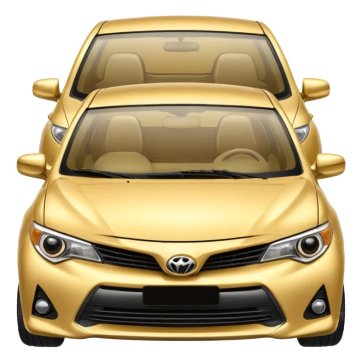 Golden Corolla car emoji sticker
