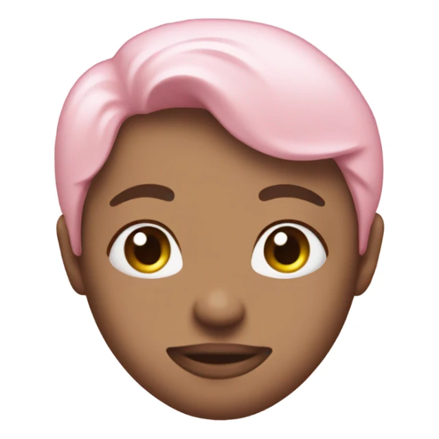 pastel pink sparkly heart no face sticker