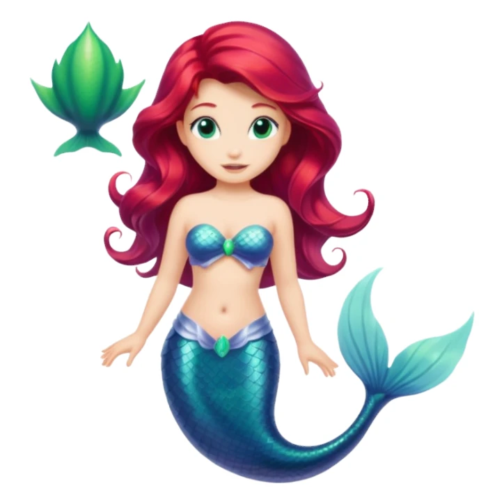 ariel Princess with fin sticker