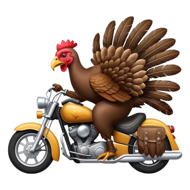 turkey on a motorcycle sticker