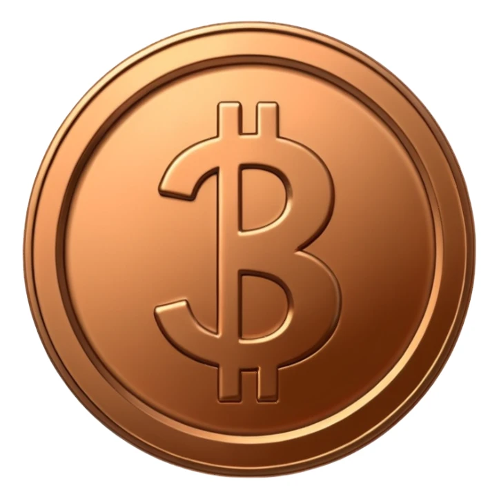 Coin bronze, Dollar sign. sticker