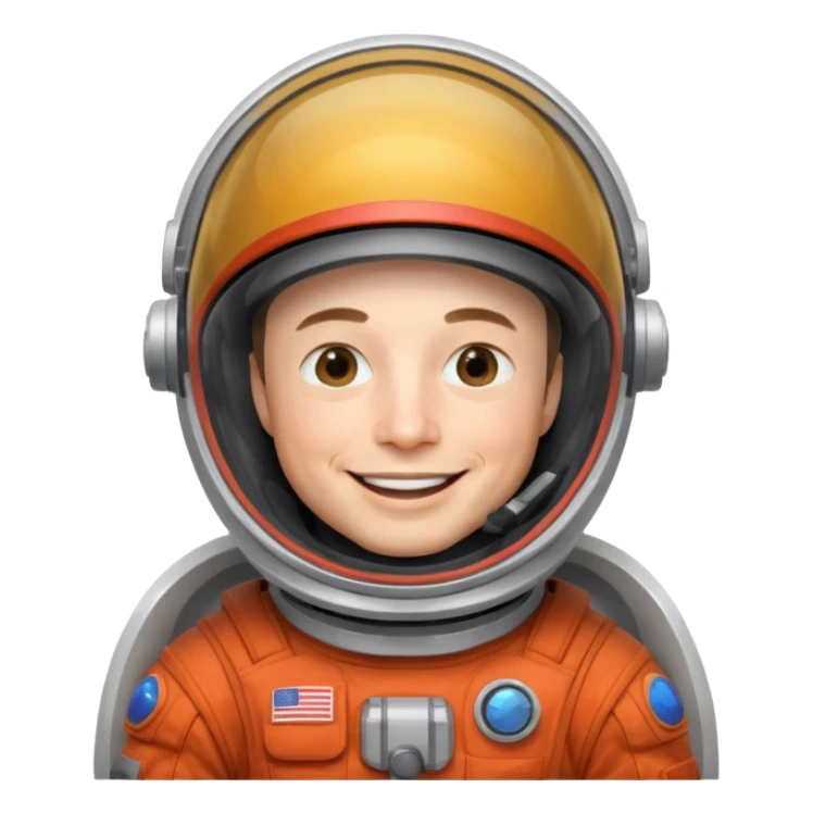 Elon Musk in the space Happy sticker