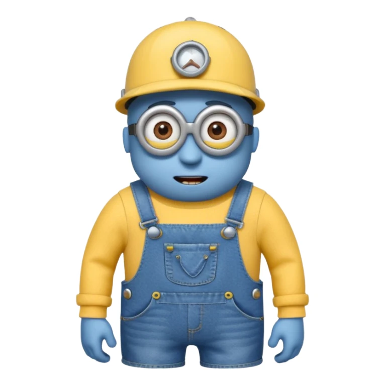 blue skin minion sticker