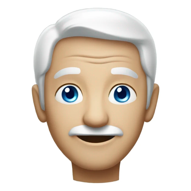 Old smiling man with blue eyes sticker