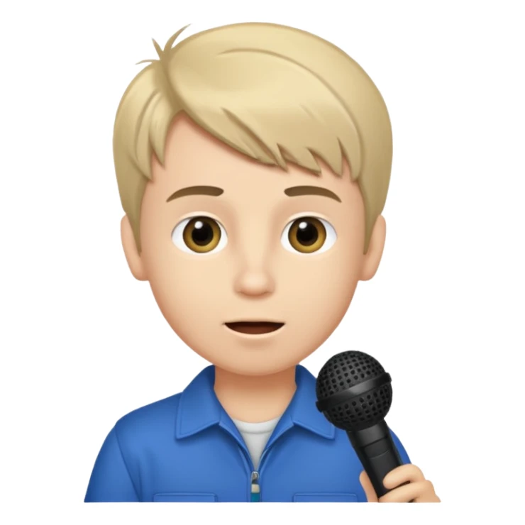 Boy with Microphone sticker