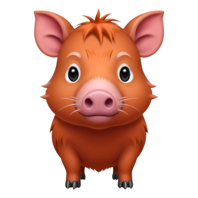 Create a red river hog emoji. sticker