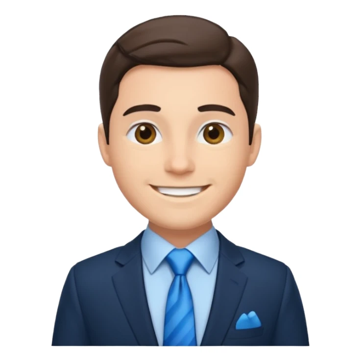 guy with suit and blue tie sticker