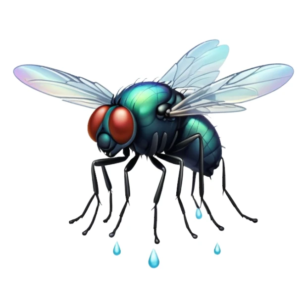 A fly in the shower  sticker